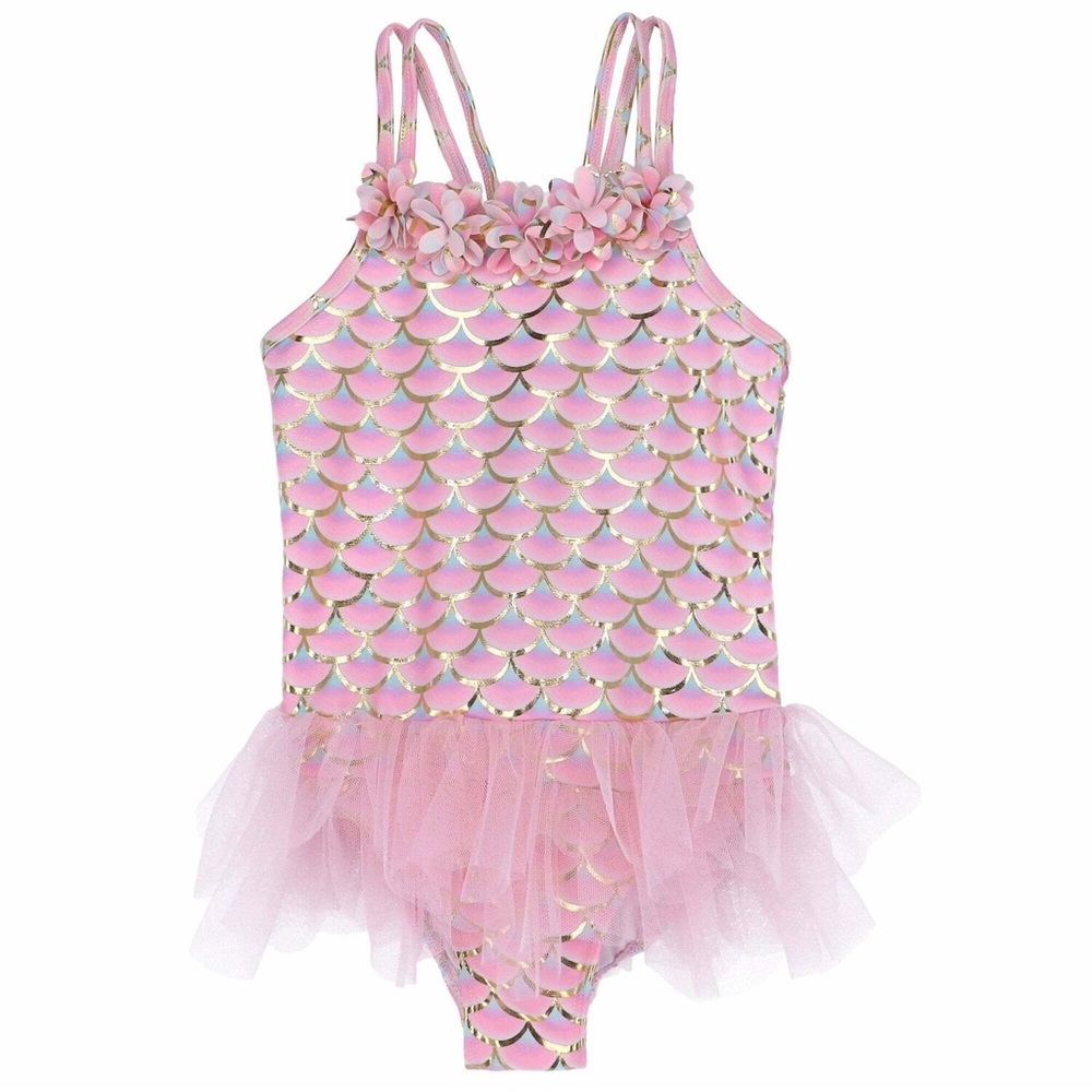 Kate Mack Pink and Gold Swimsuit